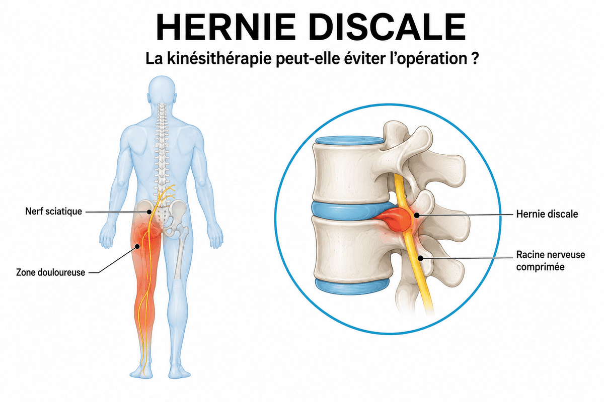 Hernie discale : la kinésithérapie peut-elle éviter l’opération ?